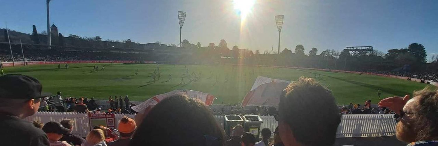 View across Manuka Oval in Canberra while watching the GWS Giants in the afternoon sun